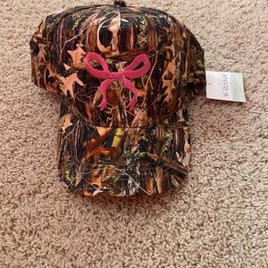 NWT Altar’d State camo hat with pink bow